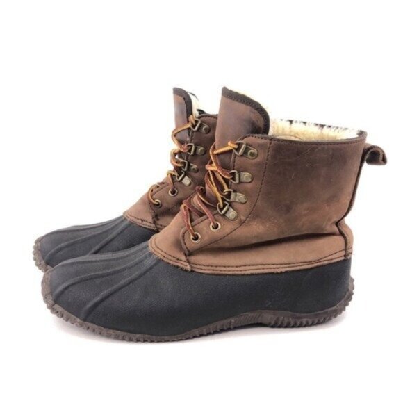 J.Crew Brown Leather Waterproof Winter Duck Boots 11 main image 11